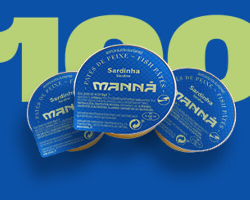 Paté de Sardinha Manná Caixa de 100 un. de 22g