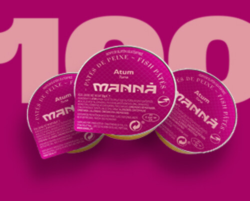 Paté de Atum Manná Caixa de 100 un. de 22g