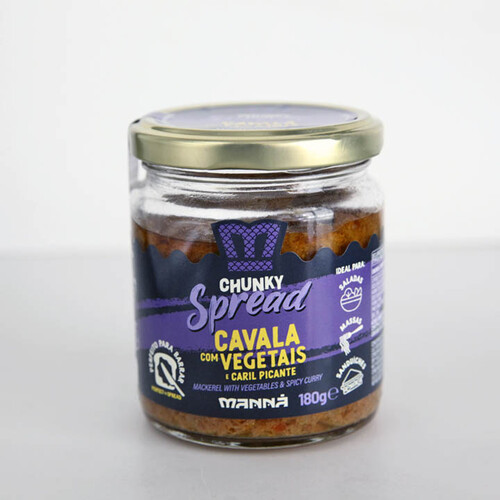 Mackerel with Vegetables and Spicy Curry Manná Chunky Spread