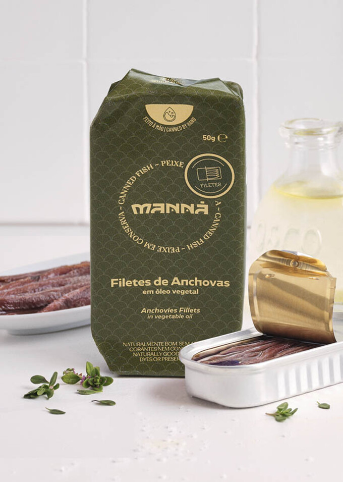 Filetes de Anchoa en Aceite Vegetal Manná 50g - Manná - 5601721620031