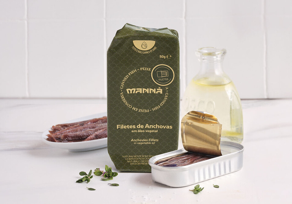 Filetes de Anchoa en Aceite Vegetal Manná 50g - Manná - 5601721620031