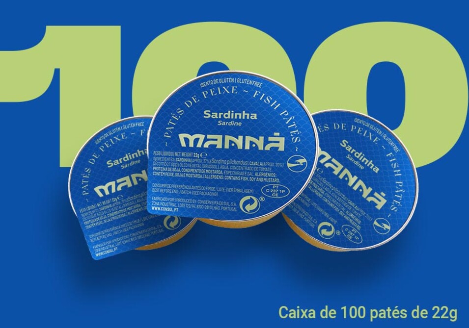 Sardine Pâté 100 unit box of 22g Manná - Manná - 5601721731010