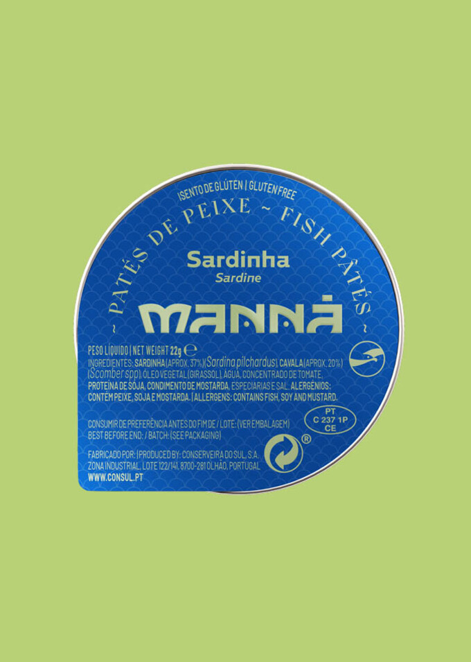 Sardine Pâté 100 unit box of 22g Manná - Manná - 5601721731010