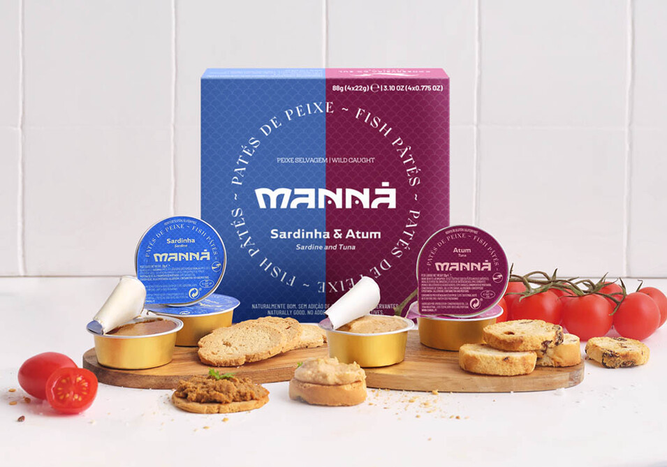 Paté de Sardinha+Atum Manná 4x22g - Manná - 5601721733212