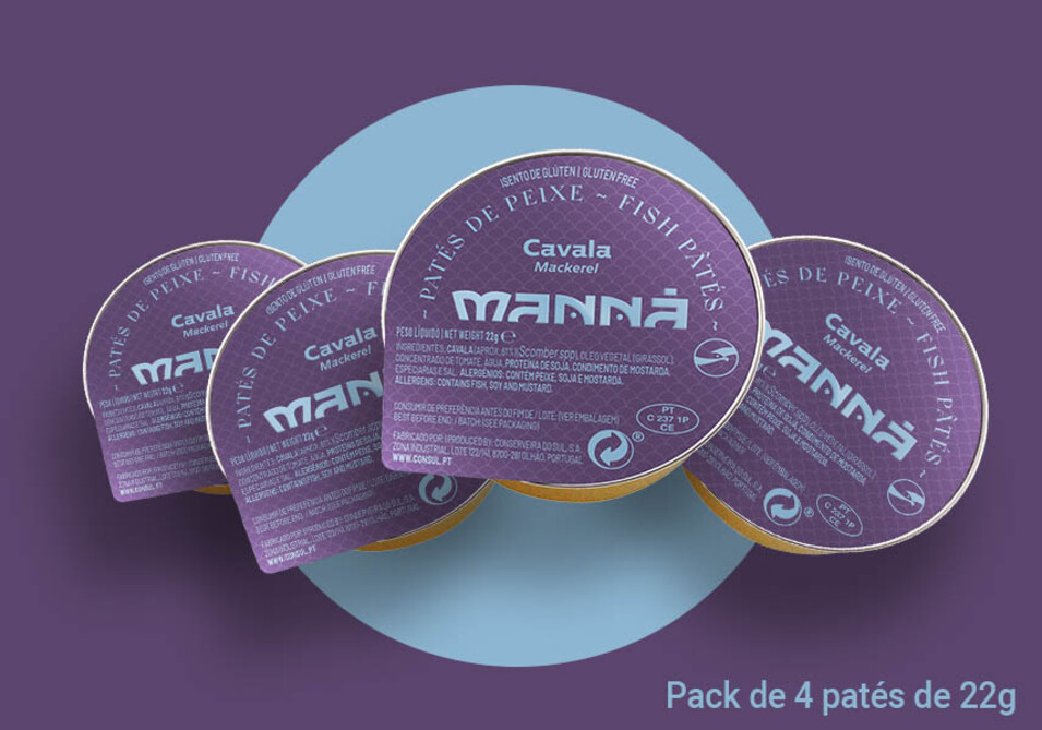 Mackerel Pâté Manná 4x22g - Manná - 5601721735230