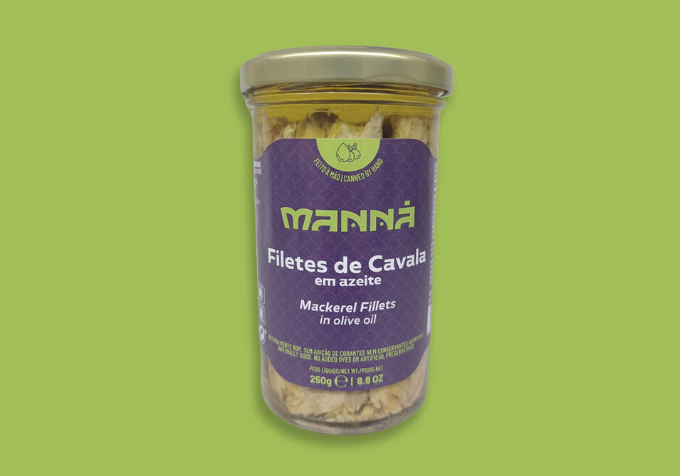 Mackerel Fillets in Olive Oil Manná (Jar) - Manná - 5601721211154