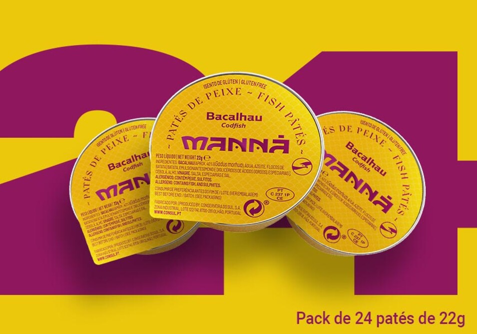 Paté de Bacalao 24x22g Manná - Manná - 5601721737029