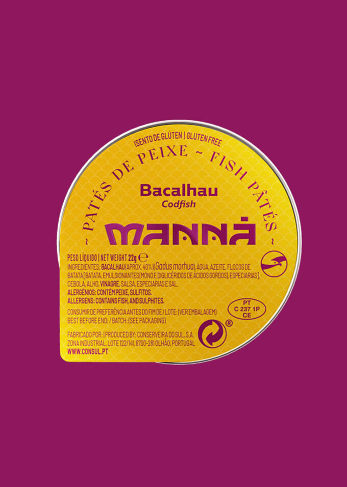 Paté de Bacalao 24x22g Manná - Manná - 5601721737029