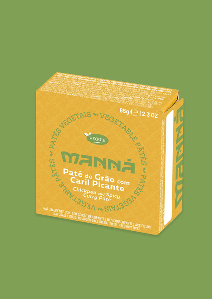 Paté de Garbanzos y Curry Picante Manná 65g - Manná - 5601721022798