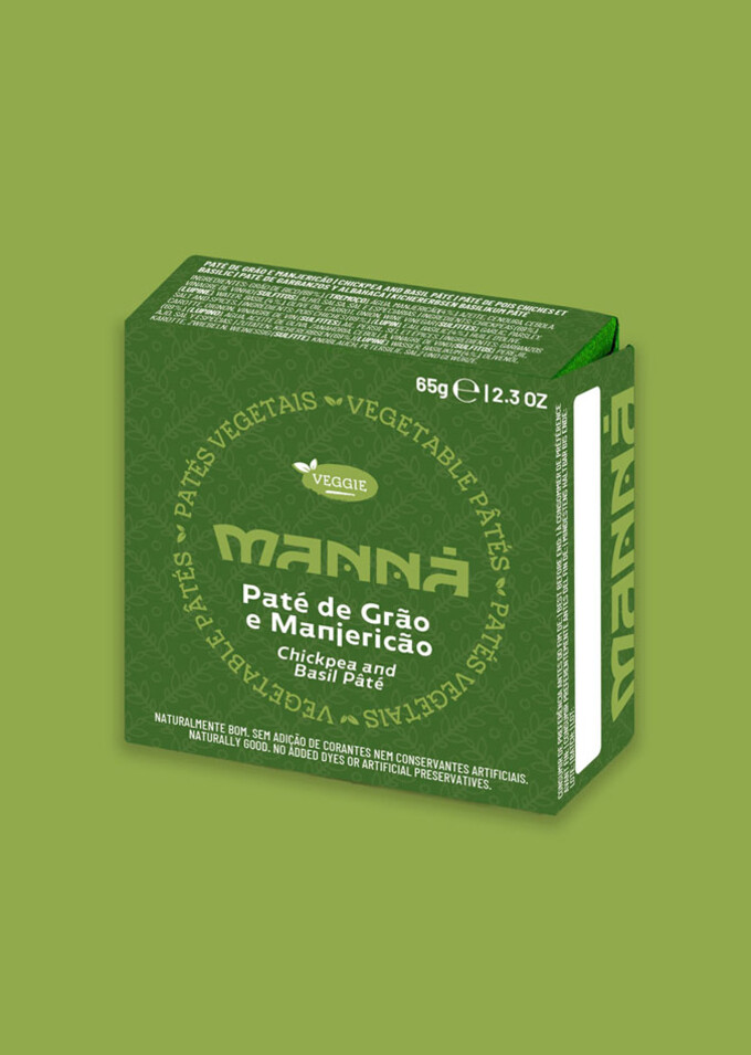 Paté de Garbanzos y Albahaca Manná 65g - Manná - 5601721022835