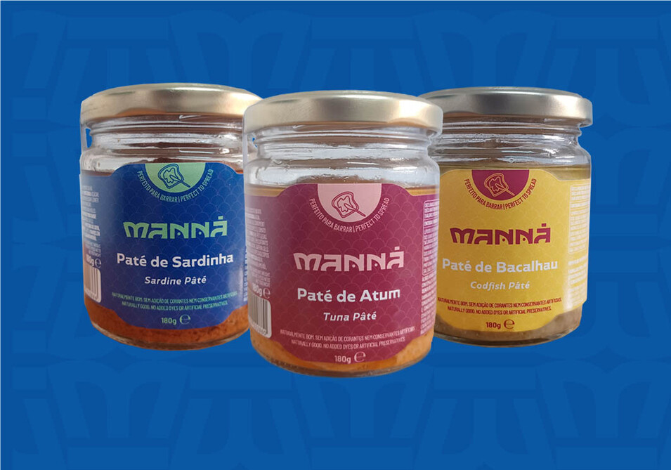 Pack Sardine + Tuna + Codfish Pâté (Jars of 180g) - Manná - 5601721023597